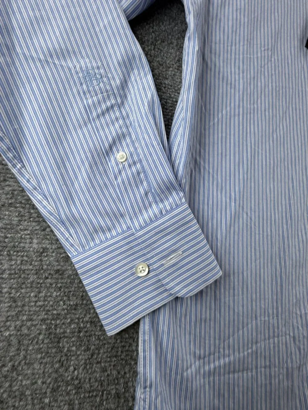 NWT Banana Republic Blue White Striped Small Slim Button Up Poplin $90 Cotton